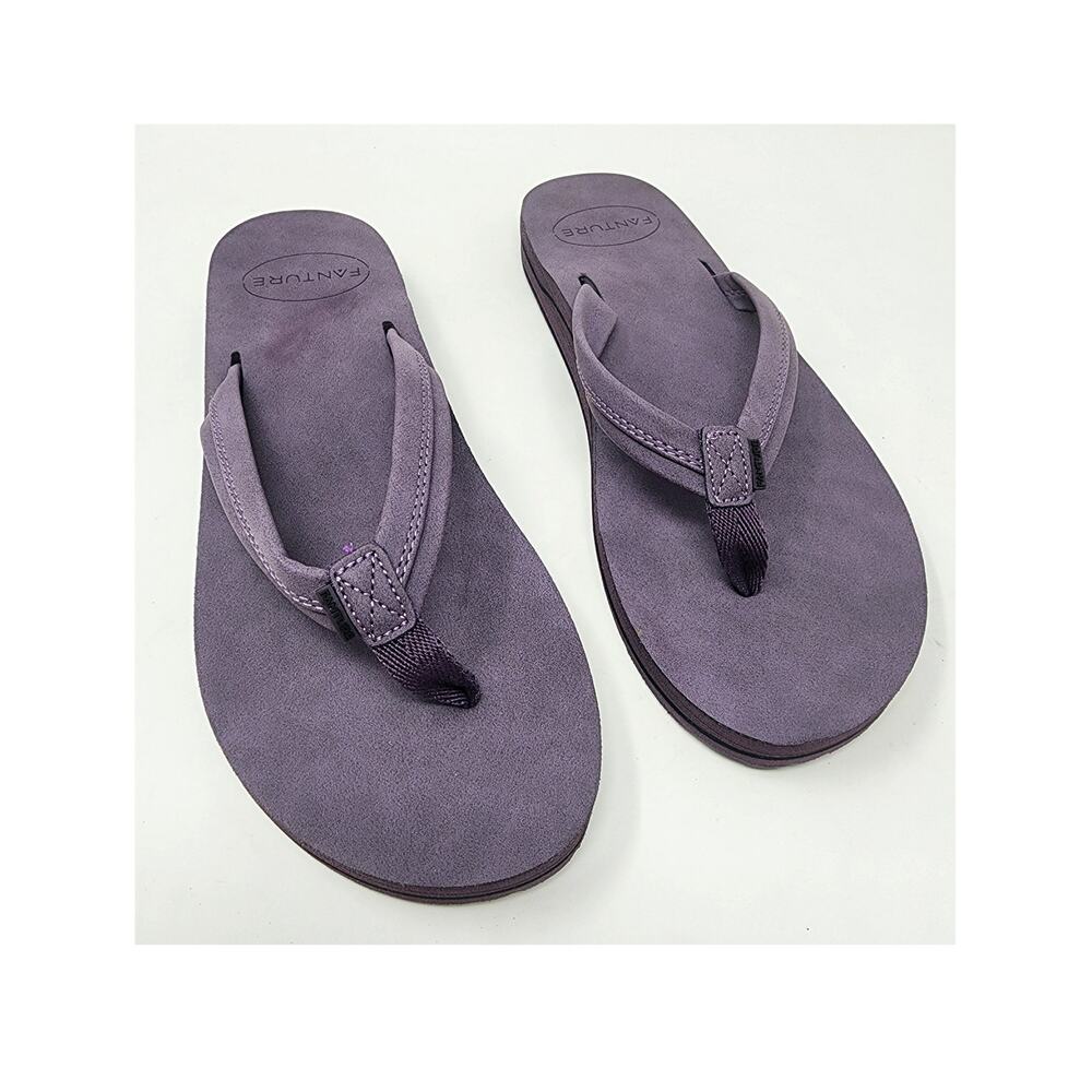 Fanture Flip-Flops Women EU41/US10 Purple Comfort Sandals Soft Fabric & Insole